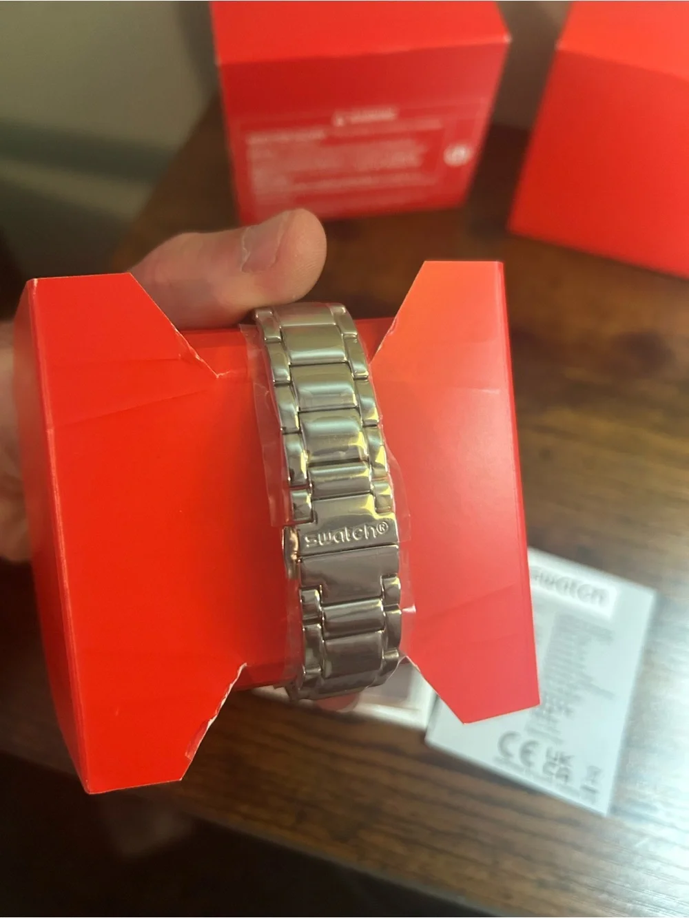 Swatch Petal Frenzy YLS235G Stainless Steel Watch New in Box